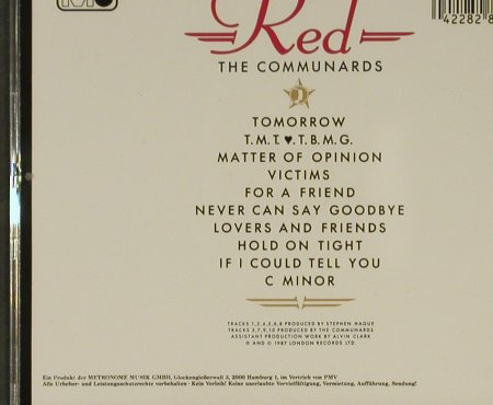 Communards: Red, Metronome (828 074-2), D, 1987 Typ: CD Best.-Nr.: 96904 Preis: 7,50 Euro