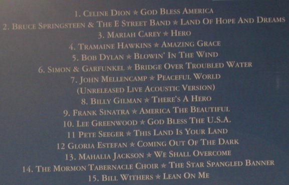 V.A.God Bless America: Celine Dion...Bill Withers,15 Tr., Sony(), , 01 - CD - 96974 - 5,00 Euro