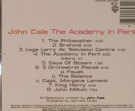 Cale,John: The Academy In Peril, WB, D, 1972 Typ: CD Best.-Nr.: 97151 Preis: 7,50 Euro