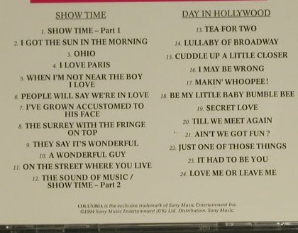 Day,Doris: Show Time / Day In Hollywood, Columbia (475750 2), A, 1994 Typ: CD Best.-Nr.: 97506 Preis: 7,50 Euro