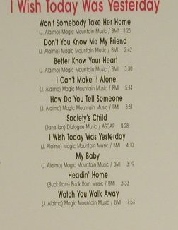 Gramm,Lou: I Wish Today Was Yesterday, Soundwings, A Typ: CD Best.-Nr.: 97521 Preis: 4,00 Euro