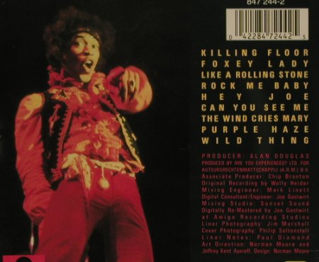 Hendrix,Jimi: Jimi Plays Monterey, Polydor(847 244-2), D, 1986 - CD - 97560 - 10,00 Euro