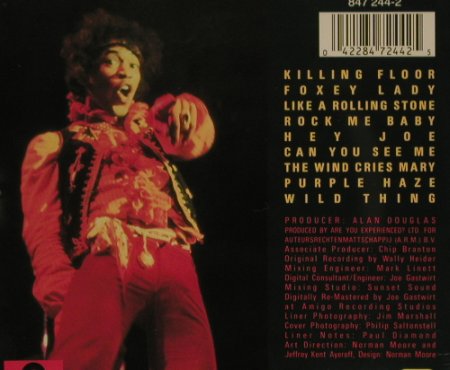 Hendrix,Jimi: Jimi Plays Monterey, Polydor (847 244-2), D, 1986 Typ: CD Best.-Nr.: 97560 Preis: 10,00 Euro