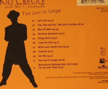 Kid Creole & the Coconuts: Too Cool to Conga!, BMG, EU, 02 Typ: CD Best.-Nr.: 97772 Preis: 7,50 Euro