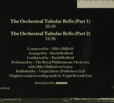 Oldfield,Mike: Orchestral Tubular Bells, Virgin(VVIPD 101), UK, 1975 - CD - 97836 - 10,00 Euro