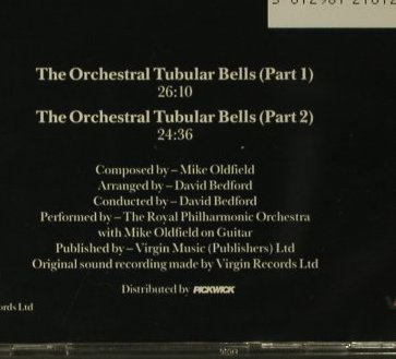 Oldfield,Mike: Orchestral Tubular Bells, Virgin (VVIPD 101), UK, 1975 Typ: CD Best.-Nr.: 97836 Preis: 10,00 Euro
