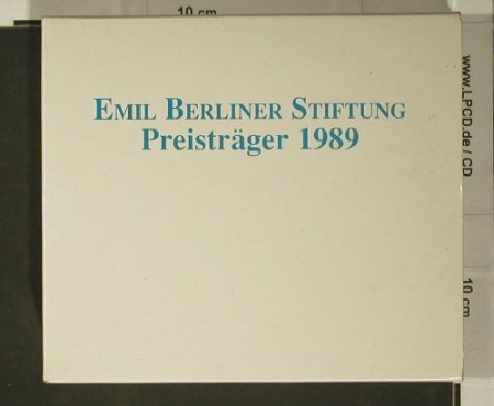 V.A.Emil Berliner Stiftung: Preisträger 1989, 4 CD5" in Box, EBS (8901-8904), D, 1989 Typ: CD5"*4 Best.-Nr.: 97890 Preis: 10,00 Euro