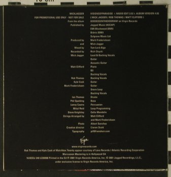 Jagger,Mick: Visions Of Paradise*2, Digi, Virgin (VUSCDJ 240), D, 2001 Typ: CD5" Best.-Nr.: 97965 Preis: 10,00 Euro