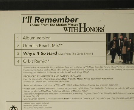Madonna: I'll Remember*4, Digi, Maverick(), US, 1994 - CD5inch - 97985 - 7,50 Euro