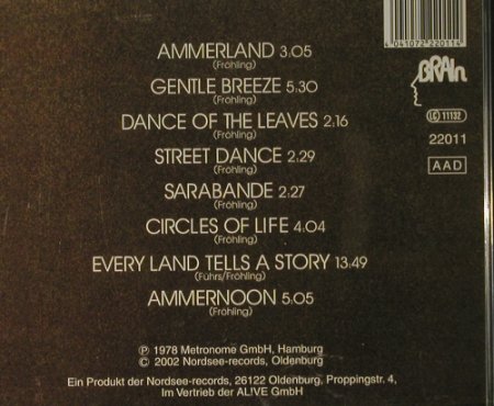 Führs & Fröhling: Ammerland '78, Brain (22011), D, 2002 Typ: CD Best.-Nr.: 98044 Preis: 10,00 Euro
