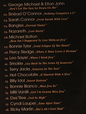 V.A.Die Hit-Giganten: Schmusesongs, 36 Tr., FS-New, Sony, EU, 04 Typ: 2CD Best.-Nr.: 98489 Preis: 10,00 Euro