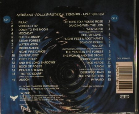 Vollenweider,Andreas & Friends: Live 1982-94, Columbia(478042 2), EU, 1994 - 2CD - 98551 - 7,50 Euro