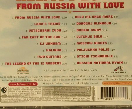 Lotti,Helmut: From Russia With Love, Piet Roelen (8 66099 2), EU, 2004 Typ: CD Best.-Nr.: 98562 Preis: 10,00 Euro