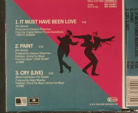 Roxette: It Must Have Been Love+2, Electrola(560-13 6380 2), D, 1990 - CD5inch - 98783 - 5,00 Euro