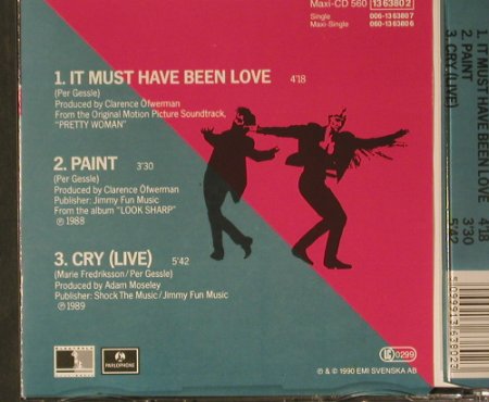 Roxette: It Must Have Been Love+2, Electrola(560-13 6380 2), D, 1990 - CD5inch - 98783 - 5,00 Euro