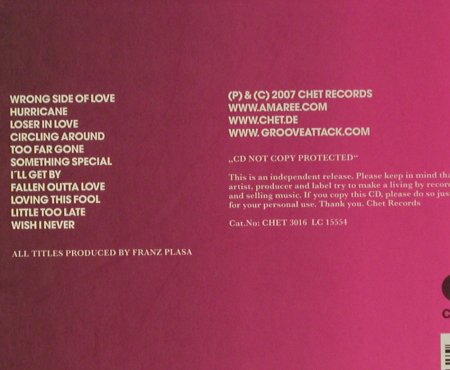 Amaree: Same, Digi, Chet Rec. (CHET 3016), EU, 2007 Typ: CD Best.-Nr.: 98950 Preis: 10,00 Euro