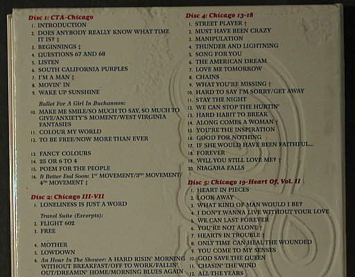Chicago: The Box , Box-Set +DVD, Warner/Rhino (8122-73704-2), D, 2003 Typ: 5CD Best.-Nr.: 99276 Preis: 40,00 Euro