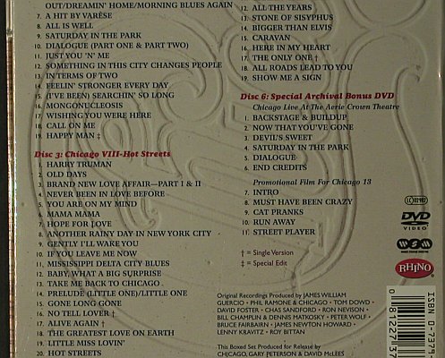Chicago: The Box , Box-Set +DVD, Warner/Rhino (8122-73704-2), D, 2003 Typ: 5CD Best.-Nr.: 99276 Preis: 40,00 Euro