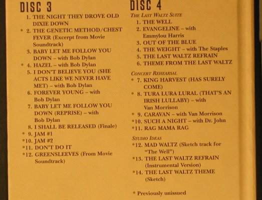 Band,The: The Last Waltz, Box Set, Warner/Rhino, D, 2002 Typ: 4CD Best.-Nr.: 99277 Preis: 25,00 Euro