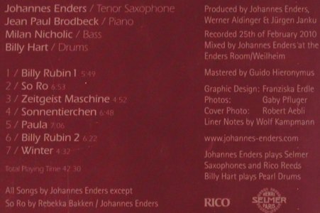 Enders,Johannes: Billy Rubin, Digi, FS-New, Enja (9707), EU, 2011 Typ: CD Best.-Nr.: 80860 Preis: 10,00 Euro