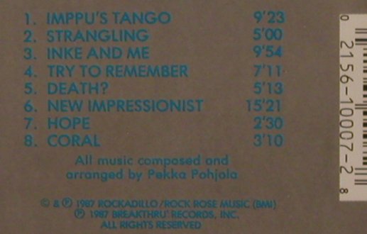 Pohjola,Pekka: New Impresionist, Breakthru'Rec.(ABCD7), US, 1987 - CD - 82050 - 9,00 Euro