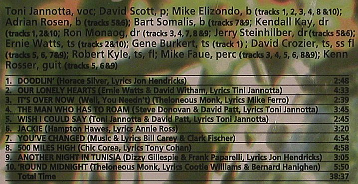 Jannotta,Toni: Just Jazz, TCB, , 1999 Typ: CD Best.-Nr.: 82410 Preis: 7,50 Euro