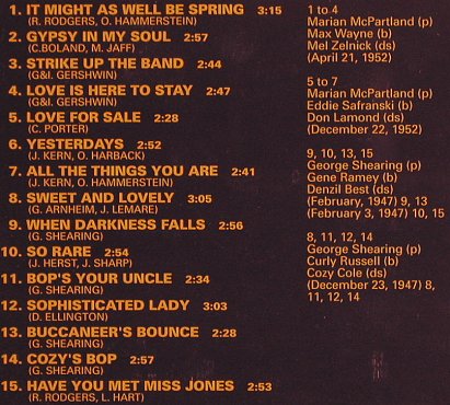Mc Partland,M. & George Shearing: Great Britain's, Savoy(SV-0160), J, 1992 - CD - 82438 - 11,50 Euro