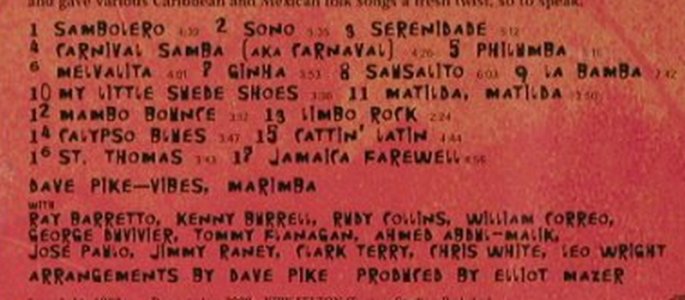 Pike,Dave: Carnavals(62), Prestige(24248-2), D, 2000 - CD - 82442 - 10,00 Euro