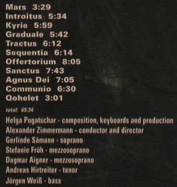 Pogatschar,Helga: Mars Requiem, Gymnastic(GYM 5892), D, 1995 - CD - 82468 - 10,00 Euro