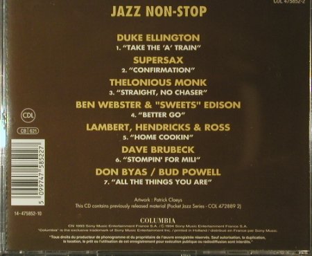 V.A.Jazz A Tous Les Etages: Jazz Non Stop - 7 Tr., Columbia, NL, 1994 Typ: CD Best.-Nr.: 82471 Preis: 6,00 Euro