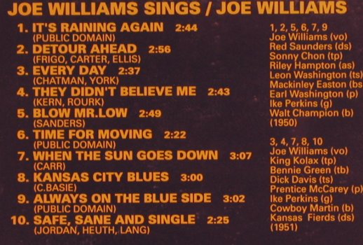 Williams,Joe: sings Everyday, Savoy(), J, 1992 - CD - 82490 - 7,50 Euro