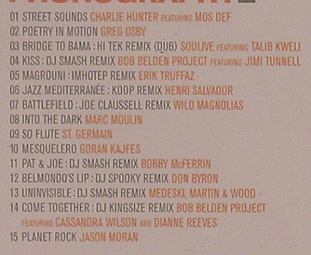 V.A.DJ Smash Presents: Phonography 2, 15 Tr., Blue Note, EU, 2003 Typ: CD Best.-Nr.: 82494 Preis: 7,50 Euro