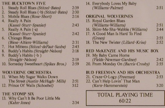 V.A.Chicago Jazz: 1924-28, Jazz Archives No.7, Village (VILcd007-2), D Typ: CD Best.-Nr.: 82501 Preis: 10,00 Euro