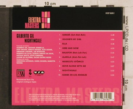 Gil,Gilberto: Nightingale,Digi, Elektra, D, 1979 Typ: CD Best.-Nr.: 83109 Preis: 10,00 Euro