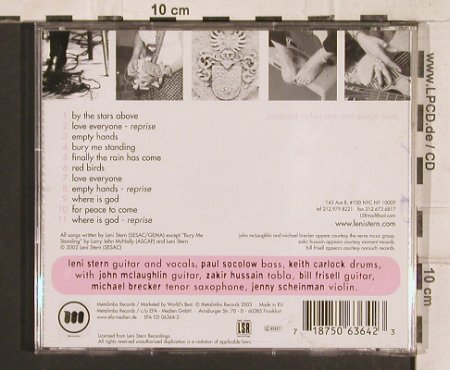 Stern,Leni: Finally the rain has Come, Metalimbo, D, 2003 Typ: CD Best.-Nr.: 83302 Preis: 5,00 Euro