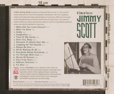 Scott,Jimmy: Timeless, Savoy Jazz(SVY 17108), US, 2002 - CD - 83329 - 6,00 Euro