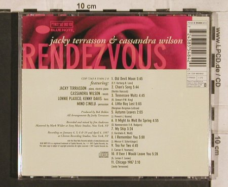 Terrasson,Jacky & Cassandra Wilson: Rendezvous, Blue Note (8 55484 2), NL, 1997 Typ: CD Best.-Nr.: 83374 Preis: 10,00 Euro