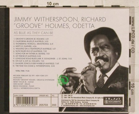 Witherspoon,Jimmy: As Blue As They Can Be, FS-New, TIM, D, 2001 Typ: CD Best.-Nr.: 83389 Preis: 7,50 Euro
