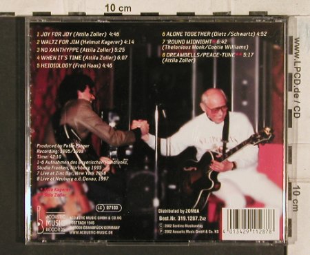 Zoller,Attila & Helmut Kagerer: Common Language, Acoustic Music (319.1287.2), D, 2002 Typ: CD Best.-Nr.: 83424 Preis: 7,50 Euro