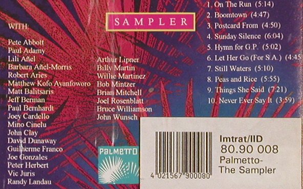 V.A.Palmetto Sampler: Vol.1, Pete Abbott,Paul Adamy, Palmetto(), US, 10 Tr., 1994 - CD - 83484 - 6,00 Euro