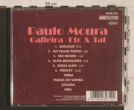 Moura,Paulo: Gafieira Etc & Tal, Charly(), EU, 1997 - CD - 83769 - 10,00 Euro