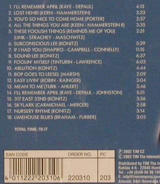 Konitz,Lee: Subconscious-Lee, FS-New, Tim, CZ, 2002 Typ: CD Best.-Nr.: 83772 Preis: 7,50 Euro