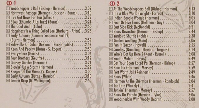 Herman,Woody: Blues On Parade - 1929-1947, History, D, 37Tr., 1995 Typ: 2CD Best.-Nr.: 83784 Preis: 5,00 Euro
