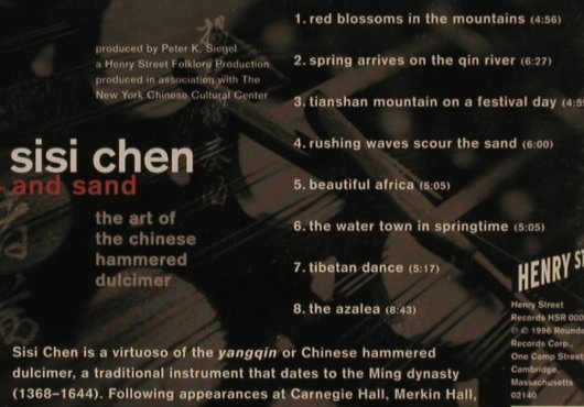 Chen,Sisi: Tides And Sand, Henry street rec.(HSR 0001), US, 1996 - CD - 84179 - 10,00 Euro