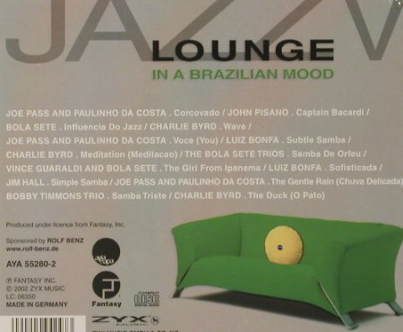 V.A.Jazz Lounge: Vol. 5, Digi, FS-New, ZYX/AyiaNapa(), D, 2002 - CD - 91783 - 7,50 Euro