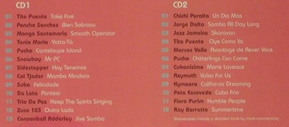 V.A.Latin Jazz: The Essential Album, 25 Tr., FS-New, CBS, NL, 2002 Typ: 2CD Best.-Nr.: 92449 Preis: 11,50 Euro