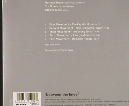 Yedid,Yitzhak: Myth of the Cave, Digi, Between the Line, D, 2003 Typ: CD Best.-Nr.: 92539 Preis: 10,00 Euro