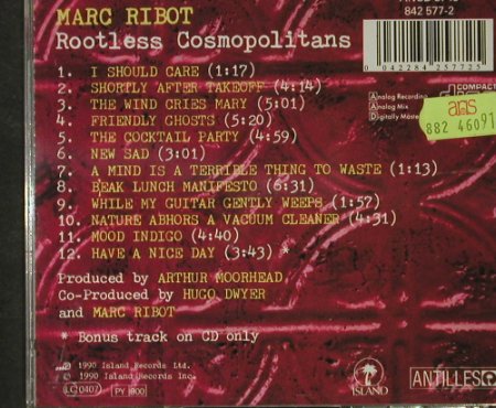 Ribot,Marc: Rootless Cosmopolitains, Antilles 8749(842 577-2), D, 1990 - CD - 92732 - 11,50 Euro