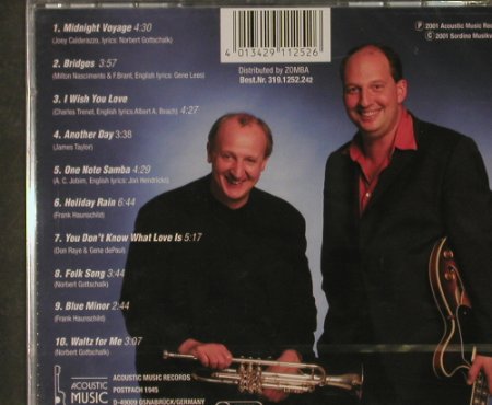 Gottschalk,Norbert/Frank Haunschild: Bridges, FS-New, Acoustic Music, D, 2001 Typ: CD Best.-Nr.: 92807 Preis: 9,00 Euro