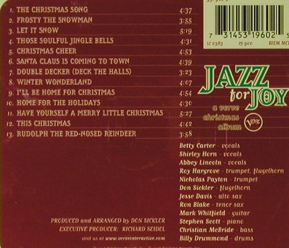 V.A.Jazz for Joy: A Verve Christmas Album, Verve, D, 1996 Typ: CD Best.-Nr.: 92811 Preis: 6,00 Euro